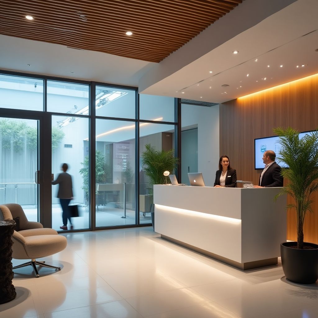 Área de recepción de clientes